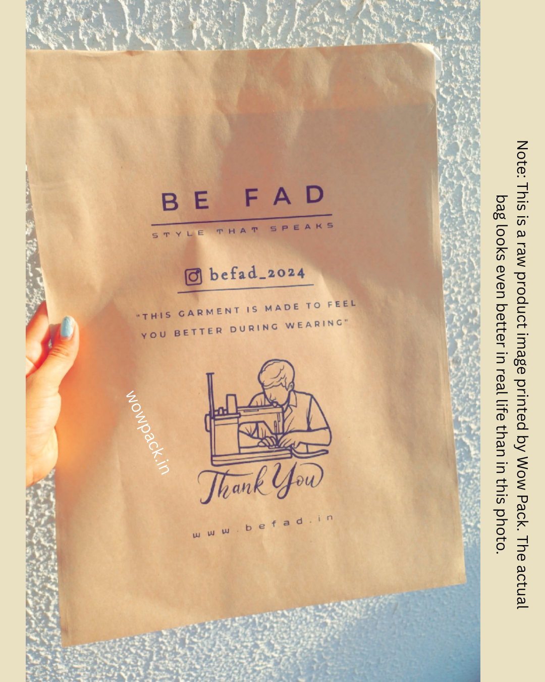 Custom Kraft Paper Courier Bag – 95 GSM Eco-Friendly Packaging