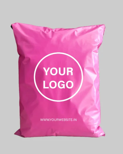 Pink Custom Poly Courier Bags (Single Color Printing)