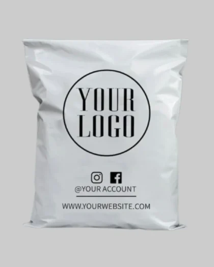 Grey Custom Poly Courier Bags (Single Color Printing)