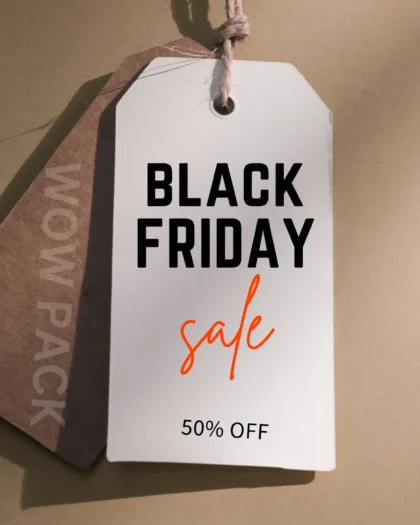 Custom printed hang tag with string for product branding and labeling