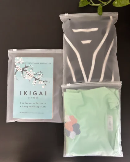 Frosted zipper lock bags sample kit with printed and plain samples