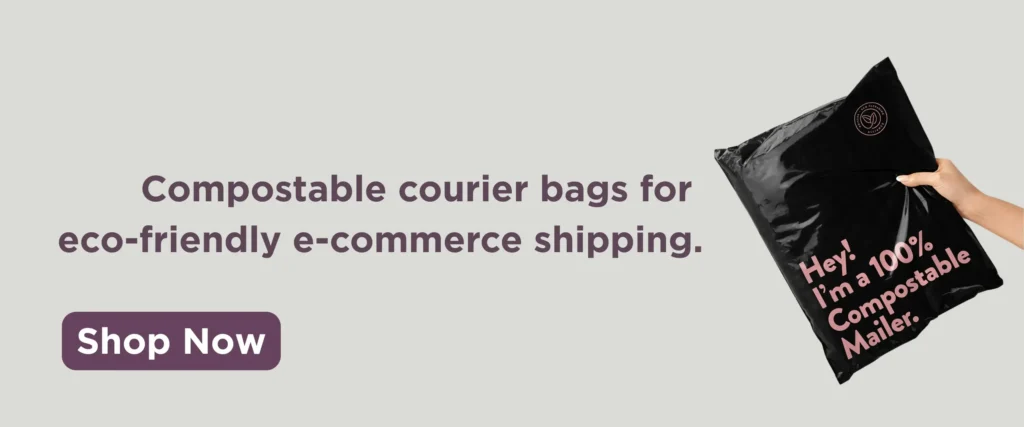 Compostable courier mailer bags for eco-friendly shipping